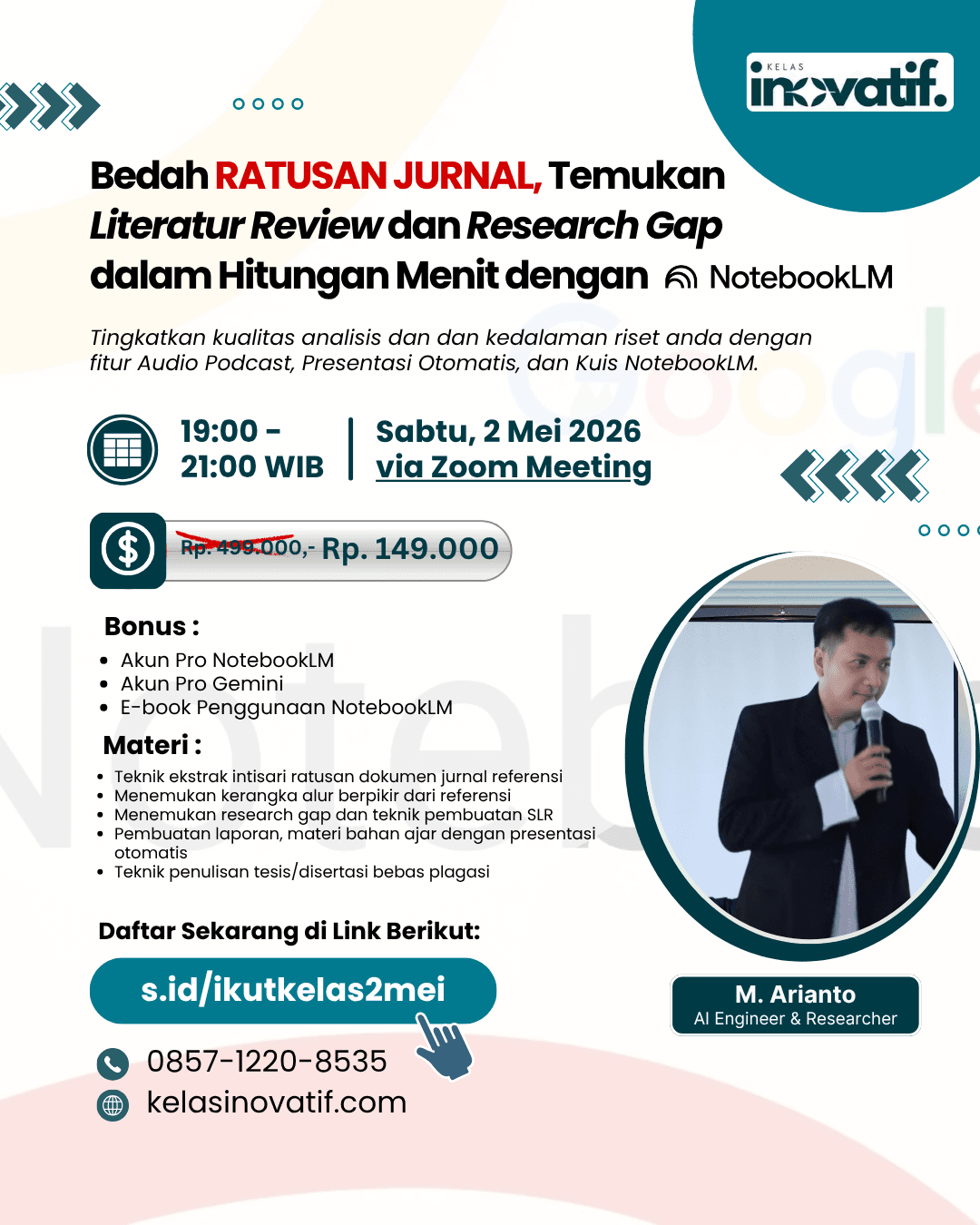 Bedah RATUSAN JURNAL, Temukan Literatur Review dan Research Gap dalam Hitungan Menit dengan NotebookLM