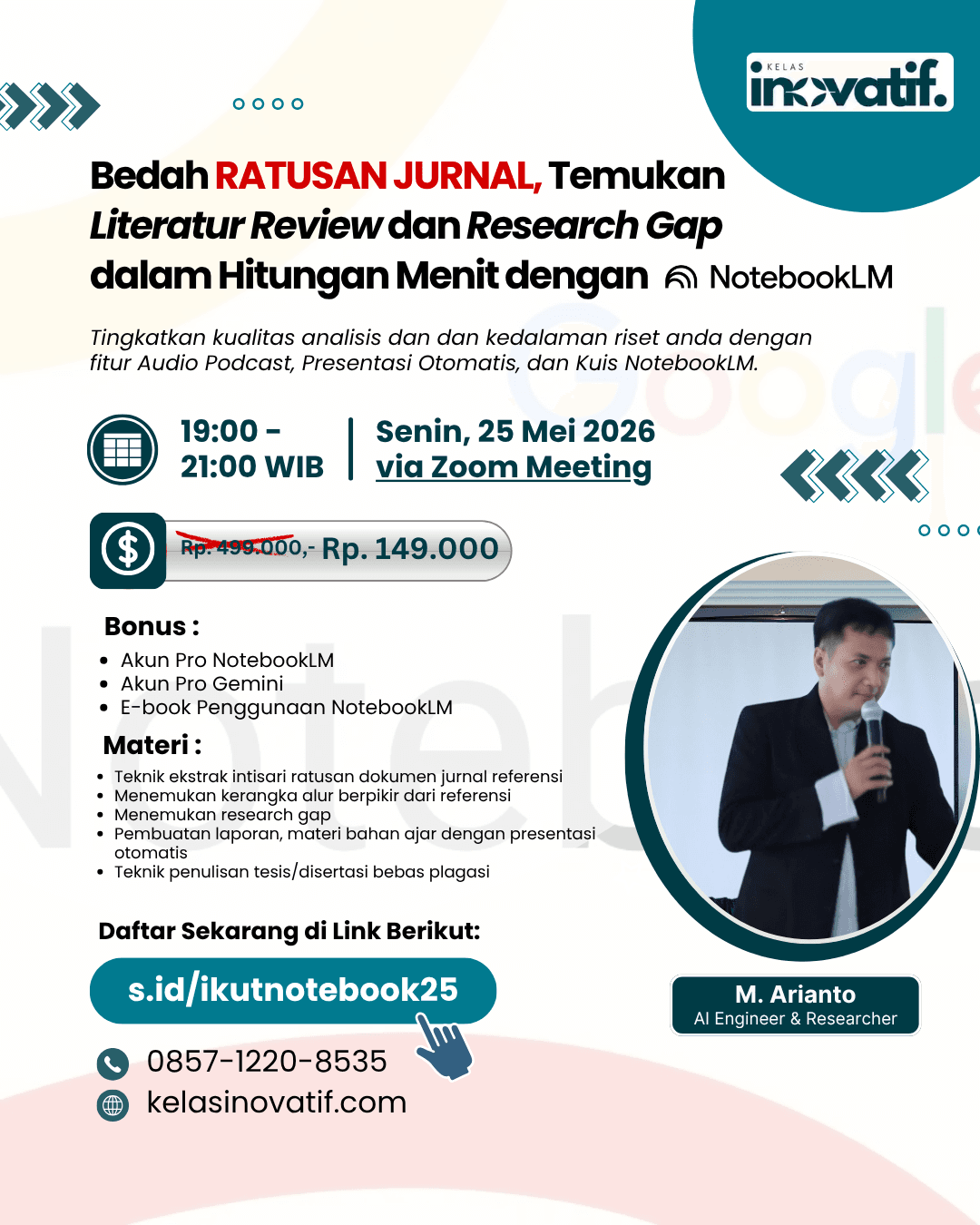 Bedah RATUSAN JURNAL, Temukan Literatur Review dan Research Gap dalam Hitungan Menit dengan NotebookLM