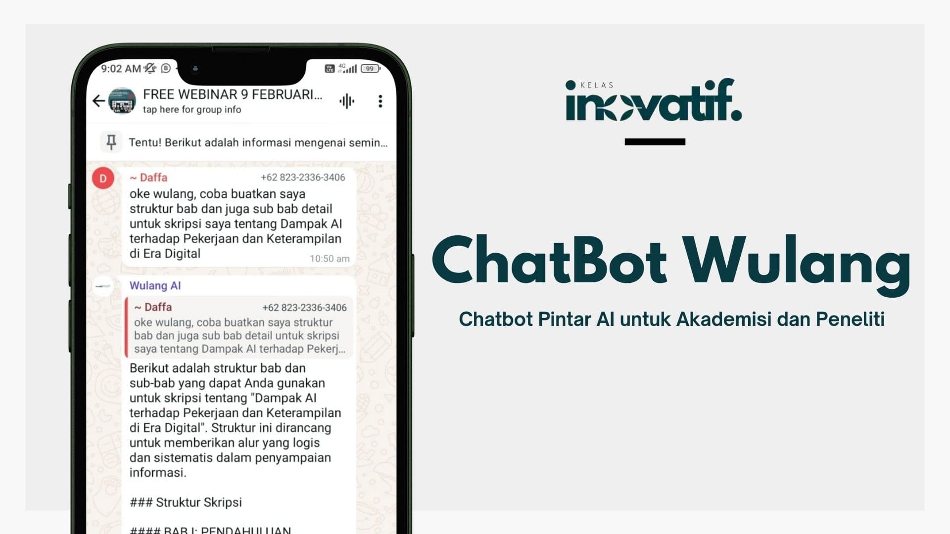 Soft Launching Wulang: Inovasi Chatbot Pintar AI untuk Akademisi dan Peneliti dari Kelasinovatif