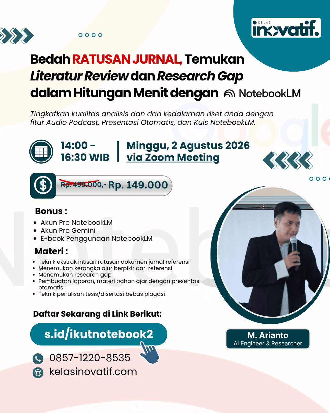 Bedah RATUSAN JURNAL, Temukan Literatur Review dan Research Gap dalam Hitungan Menit dengan NotebookLM
