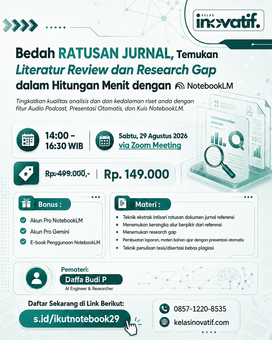 Bedah RATUSAN JURNAL, Temukan Literatur Review dan Research Gap dalam Hitungan Menit dengan NotebookLM